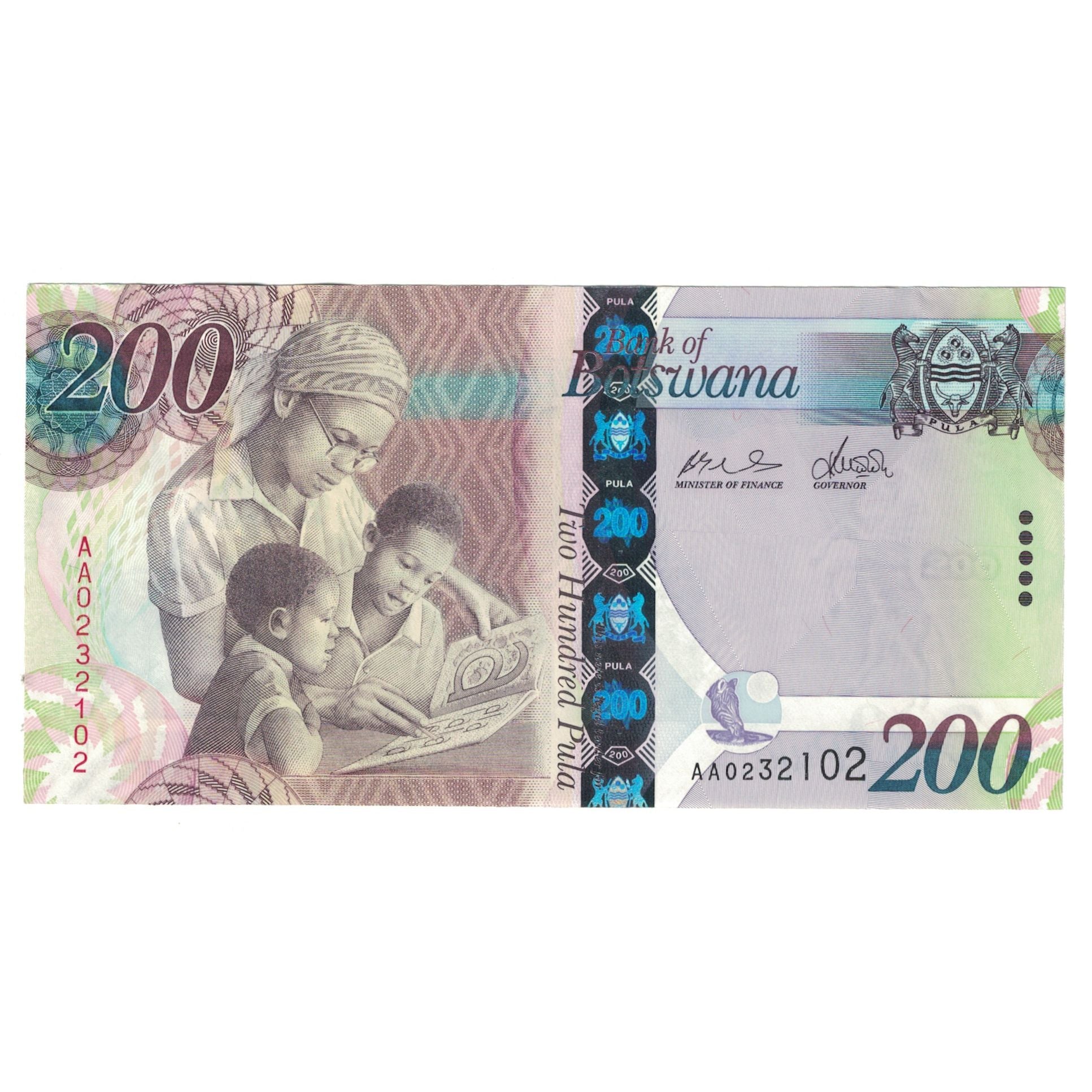 Banconote, Botswana, 200 Pula, Undated (2009), KM:34a, FDS