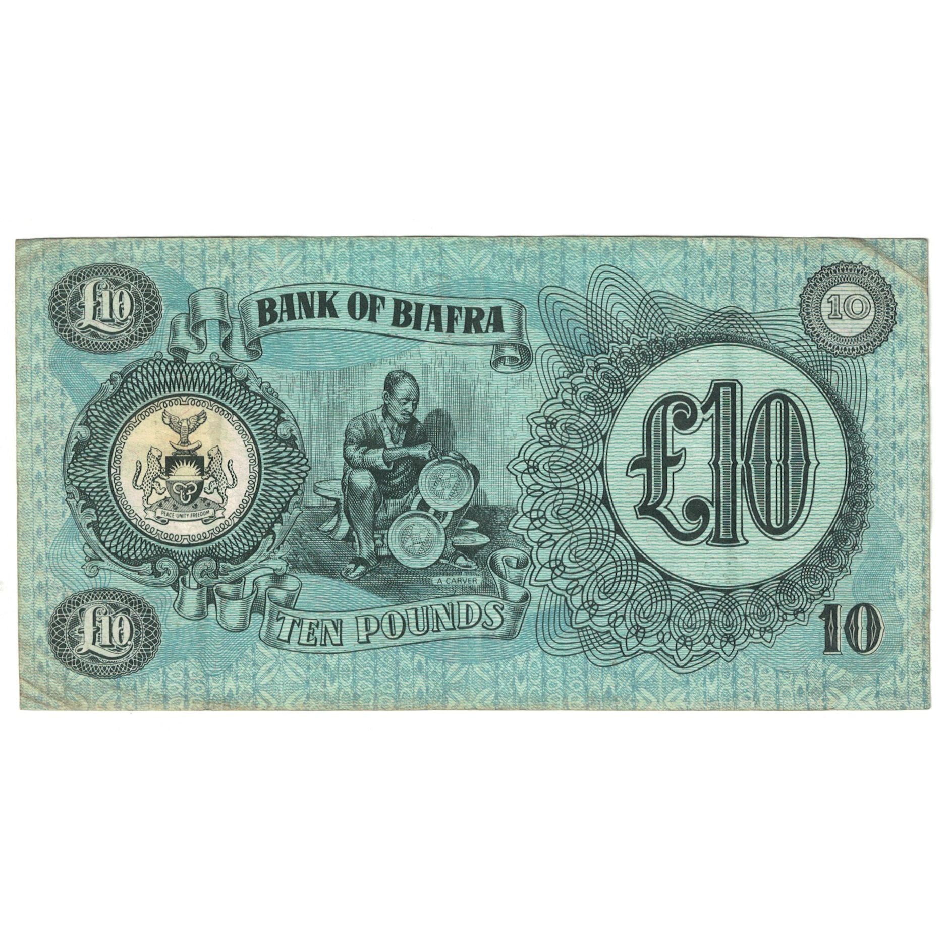 Geldschein, Biafra, 10 Pounds, KM:7a, SS