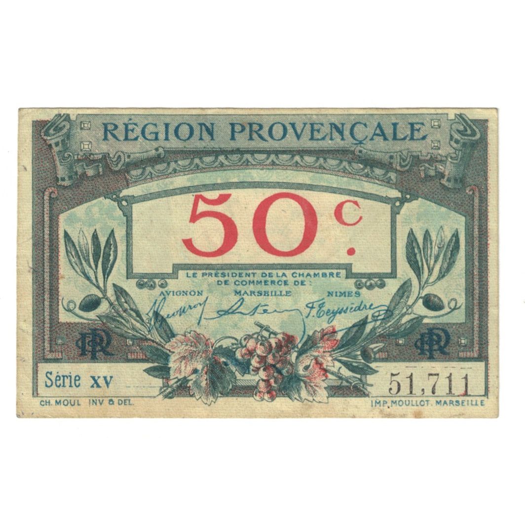 France, Région Provençale, 50 Centimes, Chambre de commerce / Région