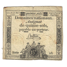 Frankreich, 15 Sols, 1792, SERIE 28, S, KM:A69b, Lafaurie:166
