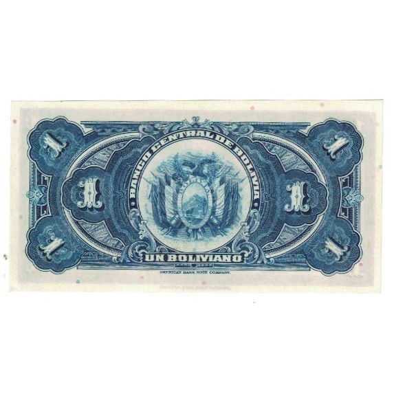 Banknote, Bolivia, 1 Boliviano, 1928, 1928-07-20, KM:118a, UNC(65-70)