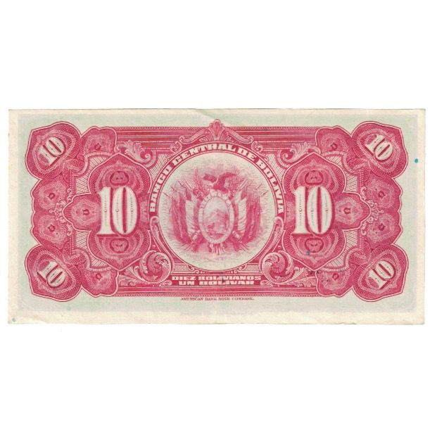 Billete, 10 Bolivianos, 1928, Bolivia, 1928-07-20, KM:121a, EBC