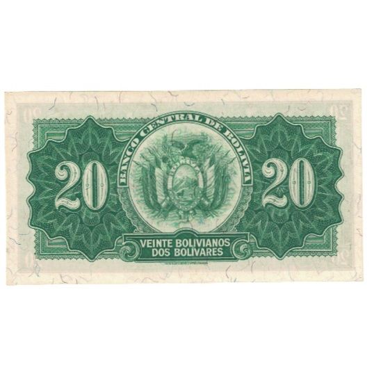 Billet, Bolivie, 20 Bolivianos, 1928, 1928-07-20, KM:131, NEUF
