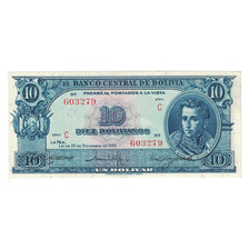 Geldschein, Bolivien, 10 Bolivianos, 1945, 1945-12-20, KM:139a, UNZ