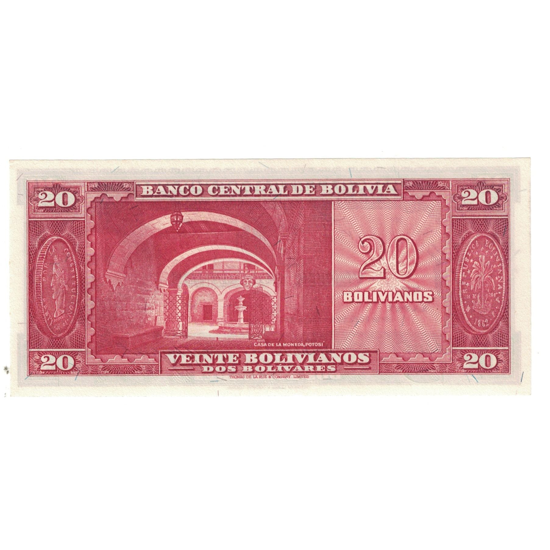 Banconote, Bolivia, 20 Bolivianos, 1945, 1945-12-20, KM:140a, FDS