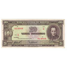 Banconote, Bolivia, 20 Bolivianos, 1945, 1945-12-20, KM:140a, SPL