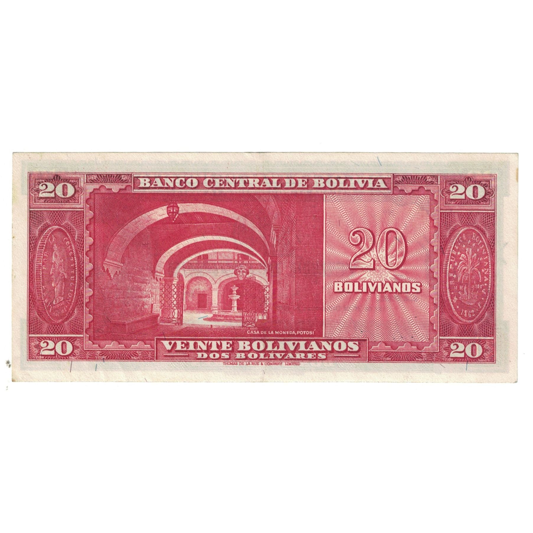 Banconote, Bolivia, 20 Bolivianos, 1945, 1945-12-20, KM:140a, SPL