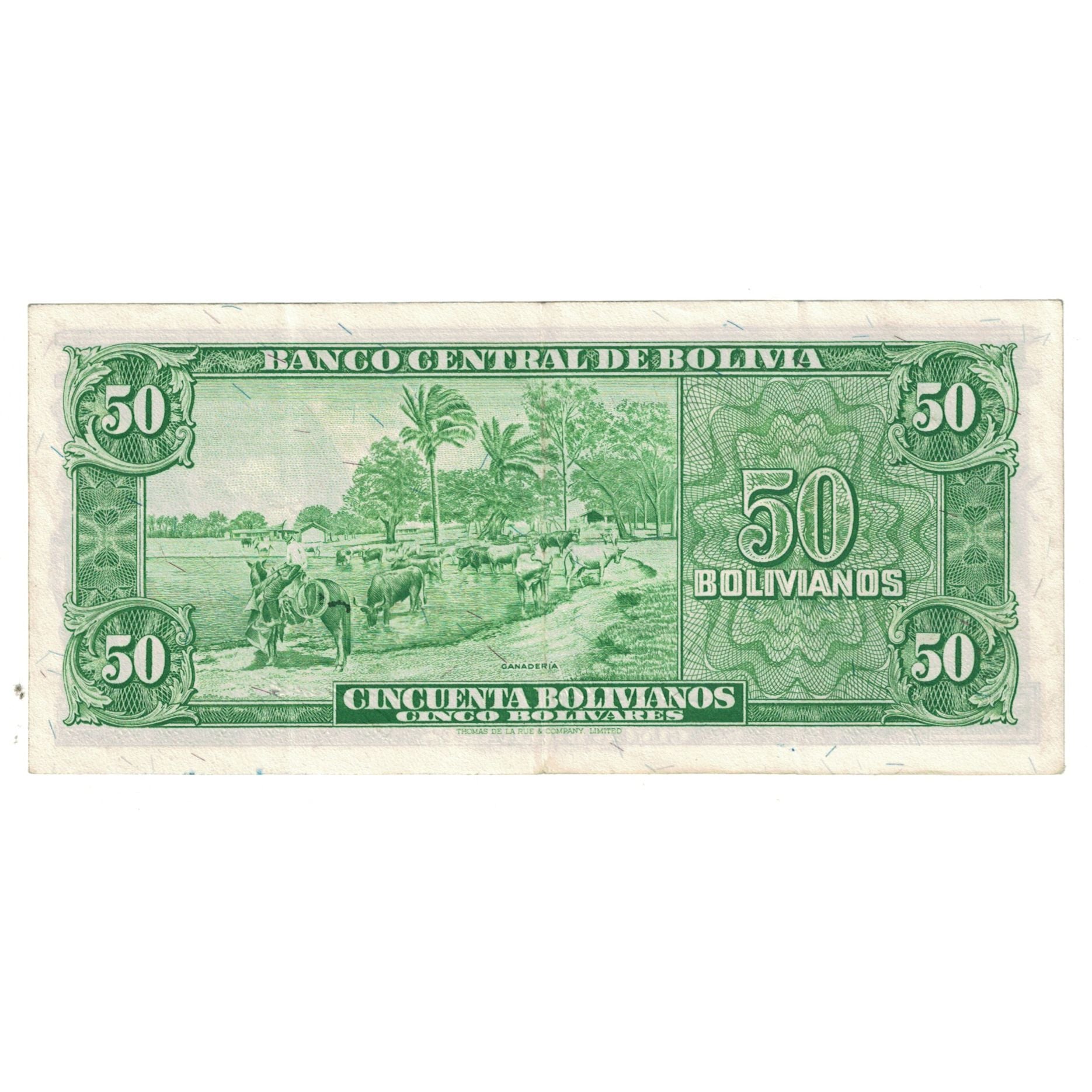 Biljet, Bolivia, 50 Bolivianos, 1945, 1945-12-20, KM:141, SUP