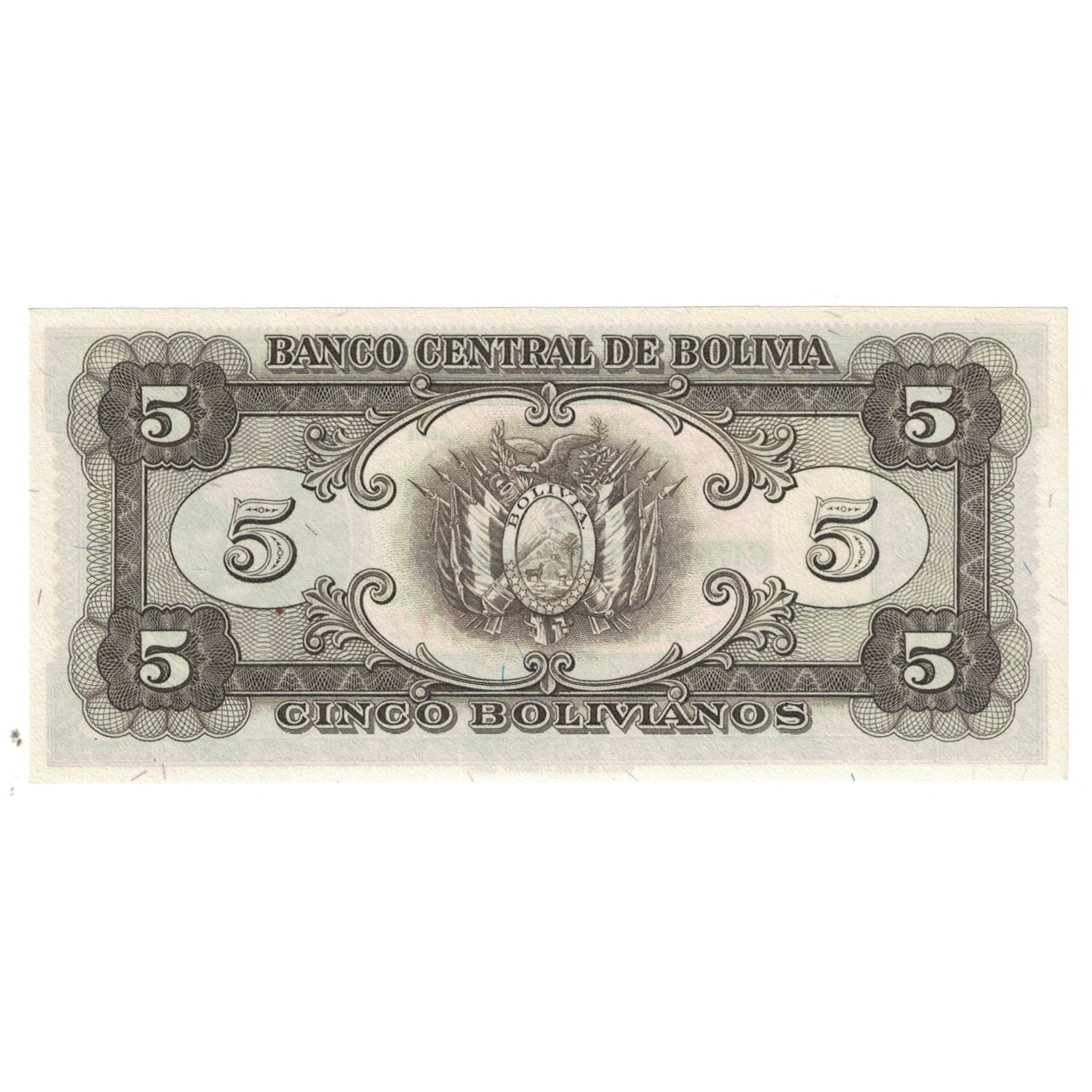 Banconote, Bolivia, 5 Bolivianos, 1945, 1945-12-20, KM:138a, FDS