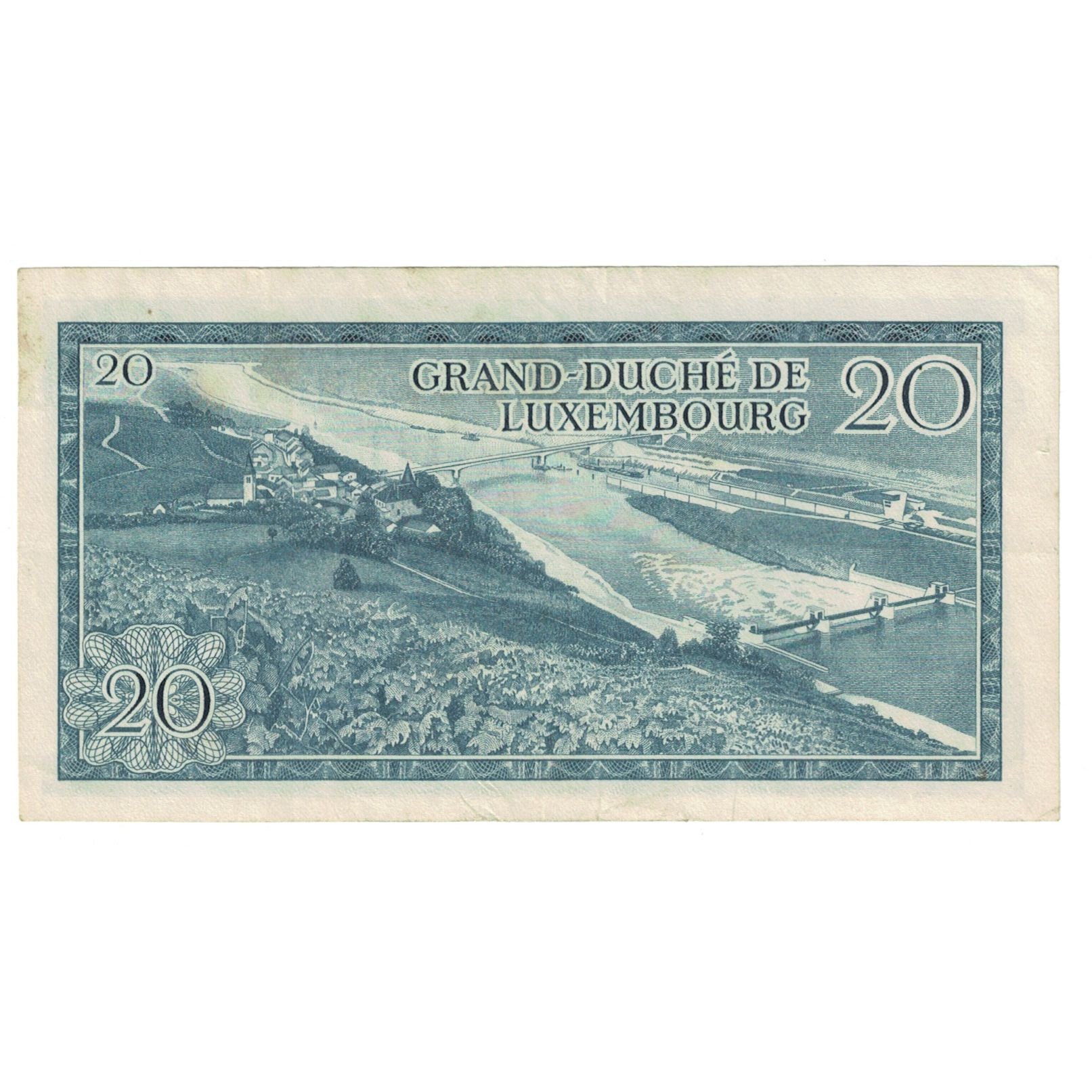 Banknote, Luxembourg, 20 Francs, 1966, 1966-03-07, KM:54a, EF(40-45)