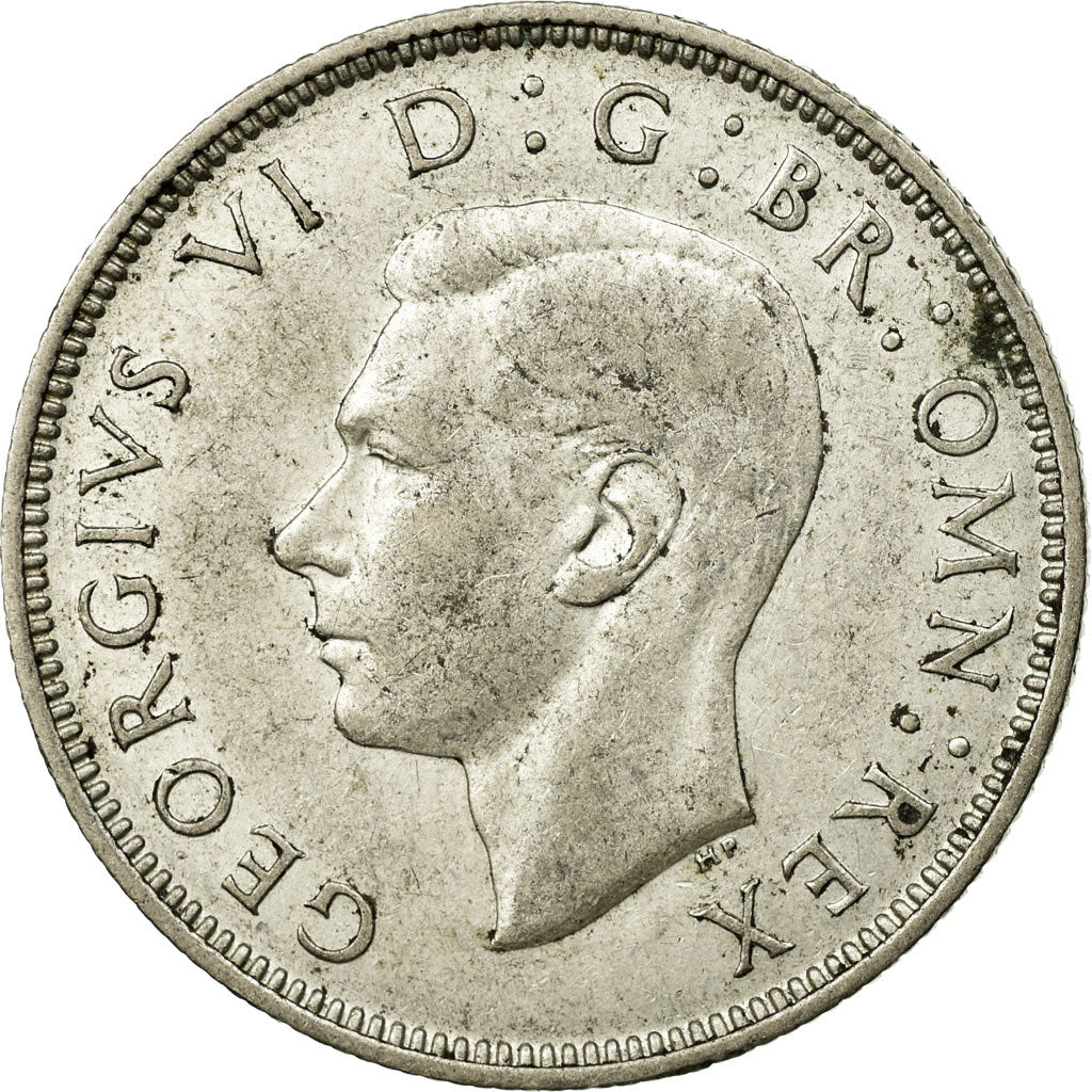 Coin, Great Britain, George VI, Florin, Two Shillings, 1944, AU(50-53), Silver