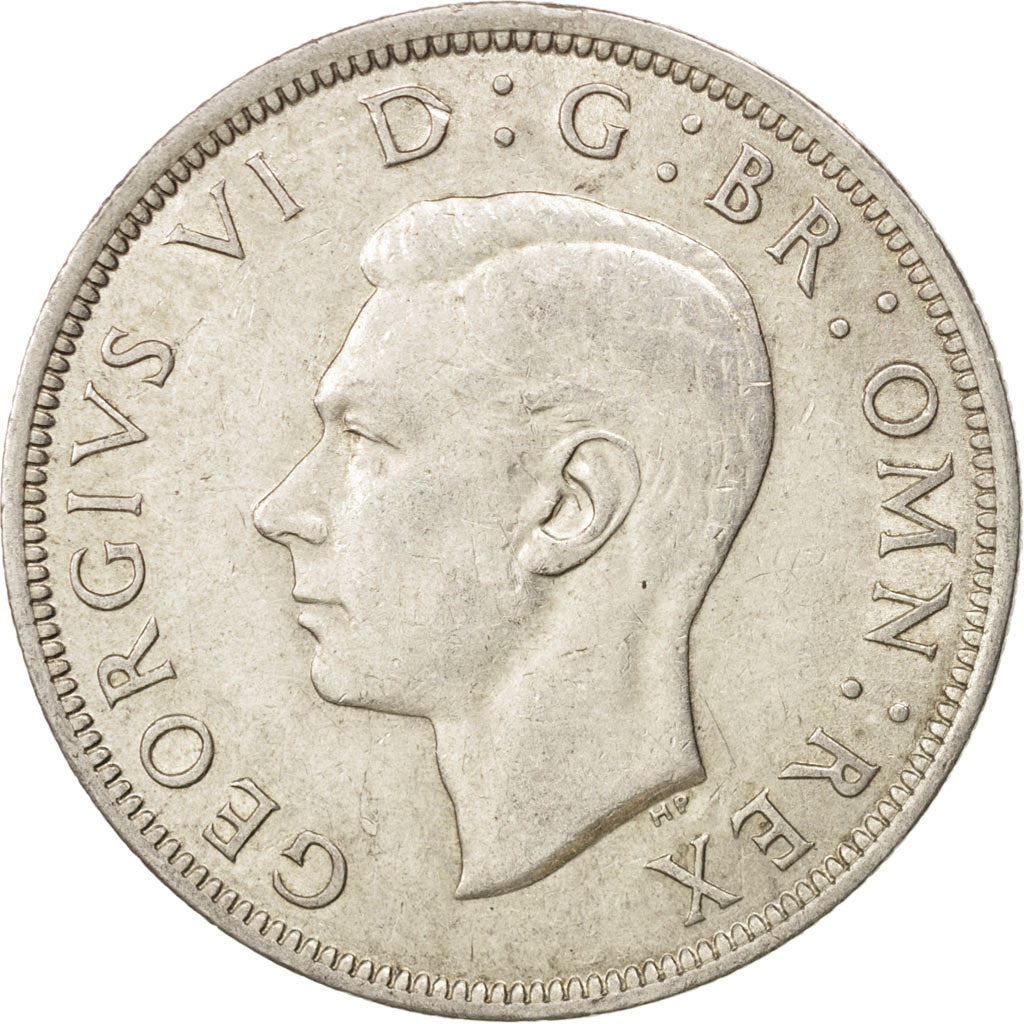 Great Britain, George VI, 1/2 Crown, 1942, AU(50-53), Silver, KM:856