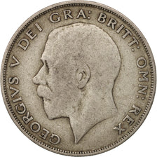 Great Britain, George V, 1/2 Crown, 1921, VF(20-25), Silver, KM:818.1a