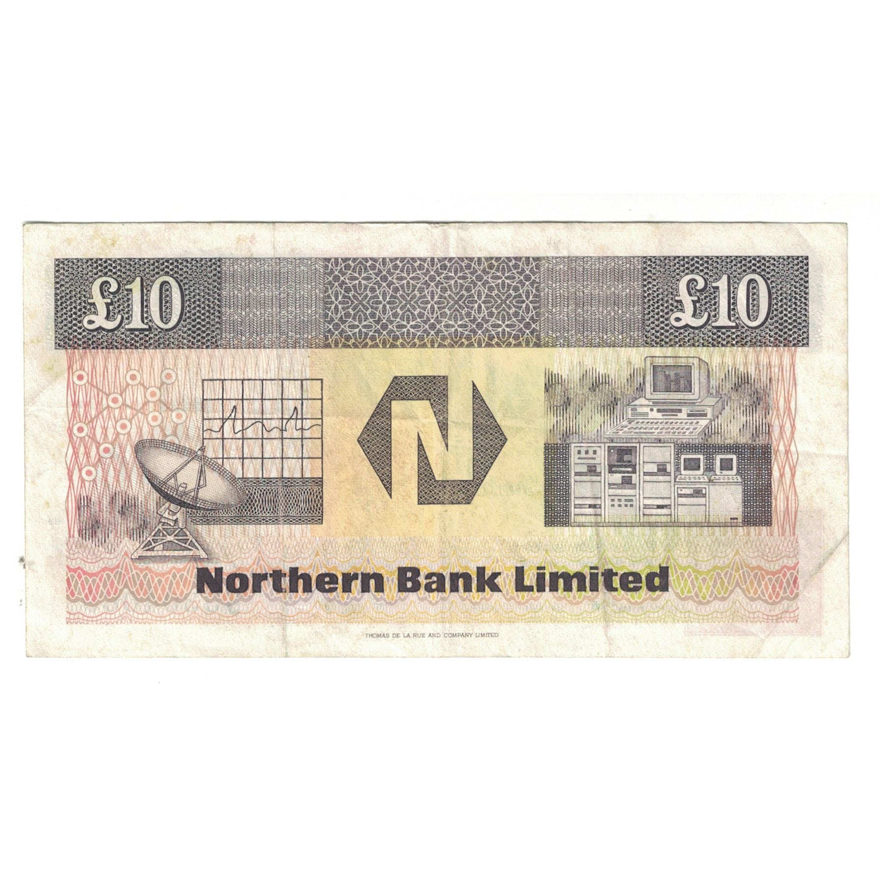 Banconote, Irlanda del Nord, 10 Pounds, 1988, 1988-08-24, KM:194a, MB+