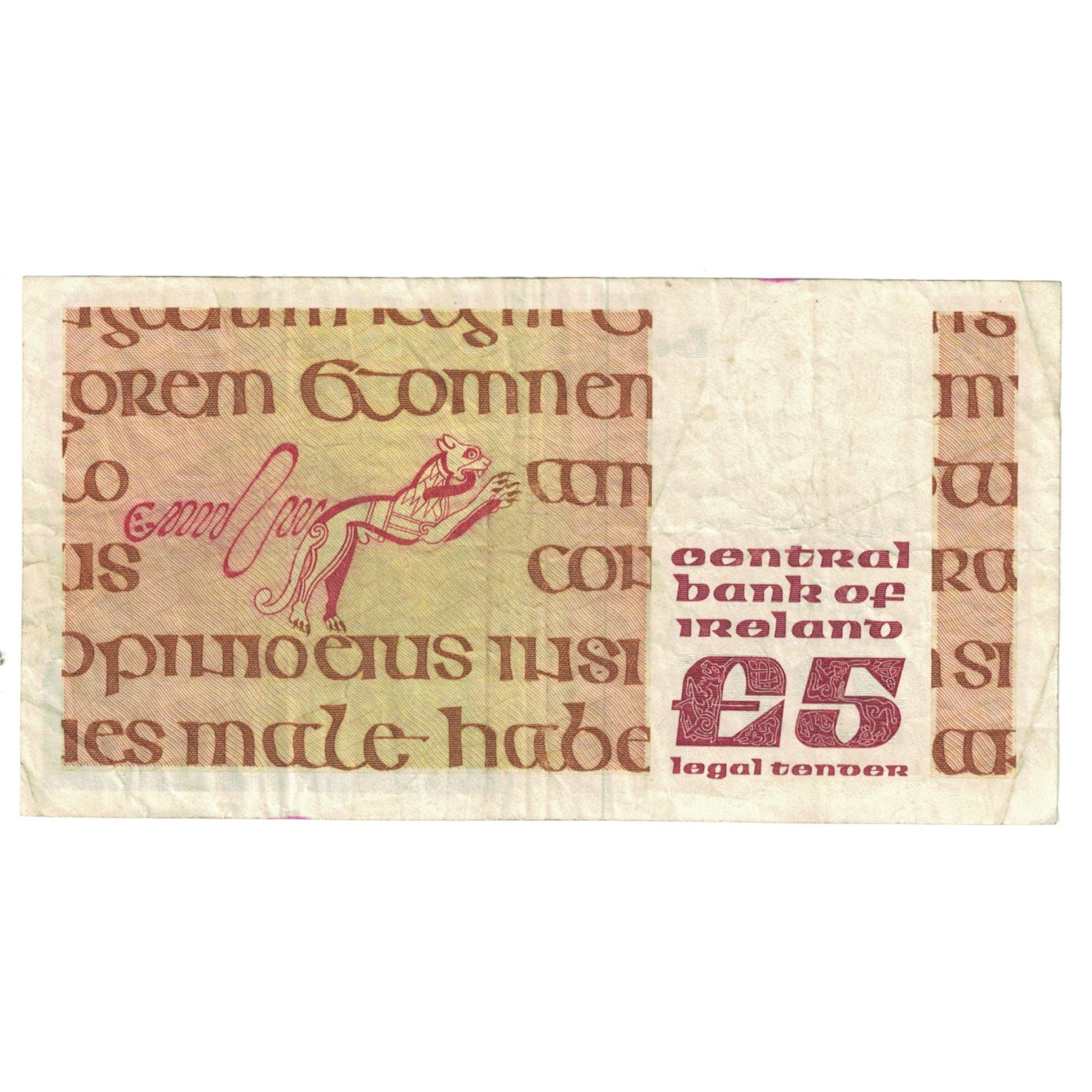 Banknote, Ireland - Republic, 5 Pounds, 1989, 1989-09-29, KM:71e, VF(20-25)