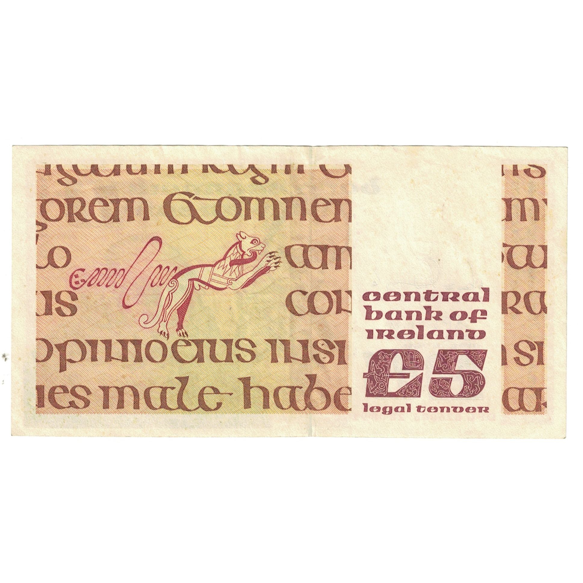 Geldschein, Ireland - Republic, 5 Pounds, 1991, 1991-08-28, KM:71e, S