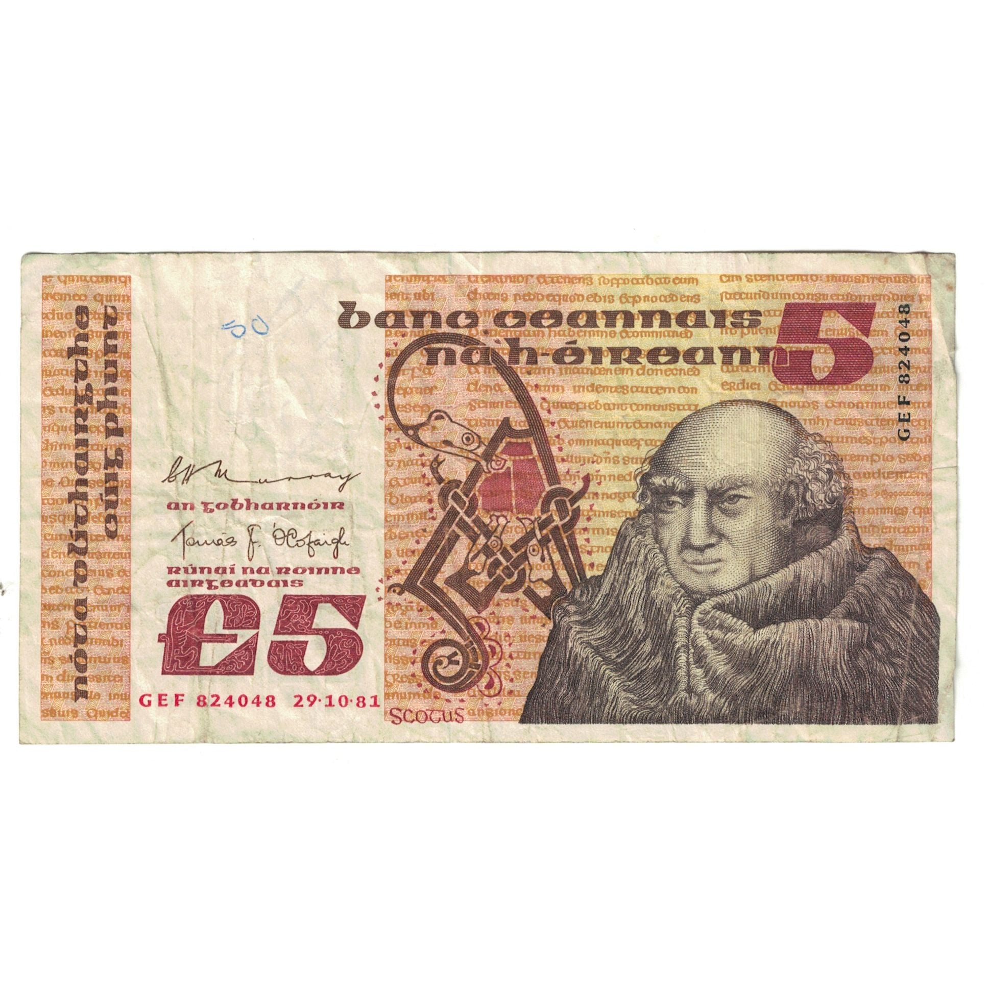 Banknote, Ireland - Republic, 5 Pounds, 1981, 1981-10-29, KM:71e, F(12-15)