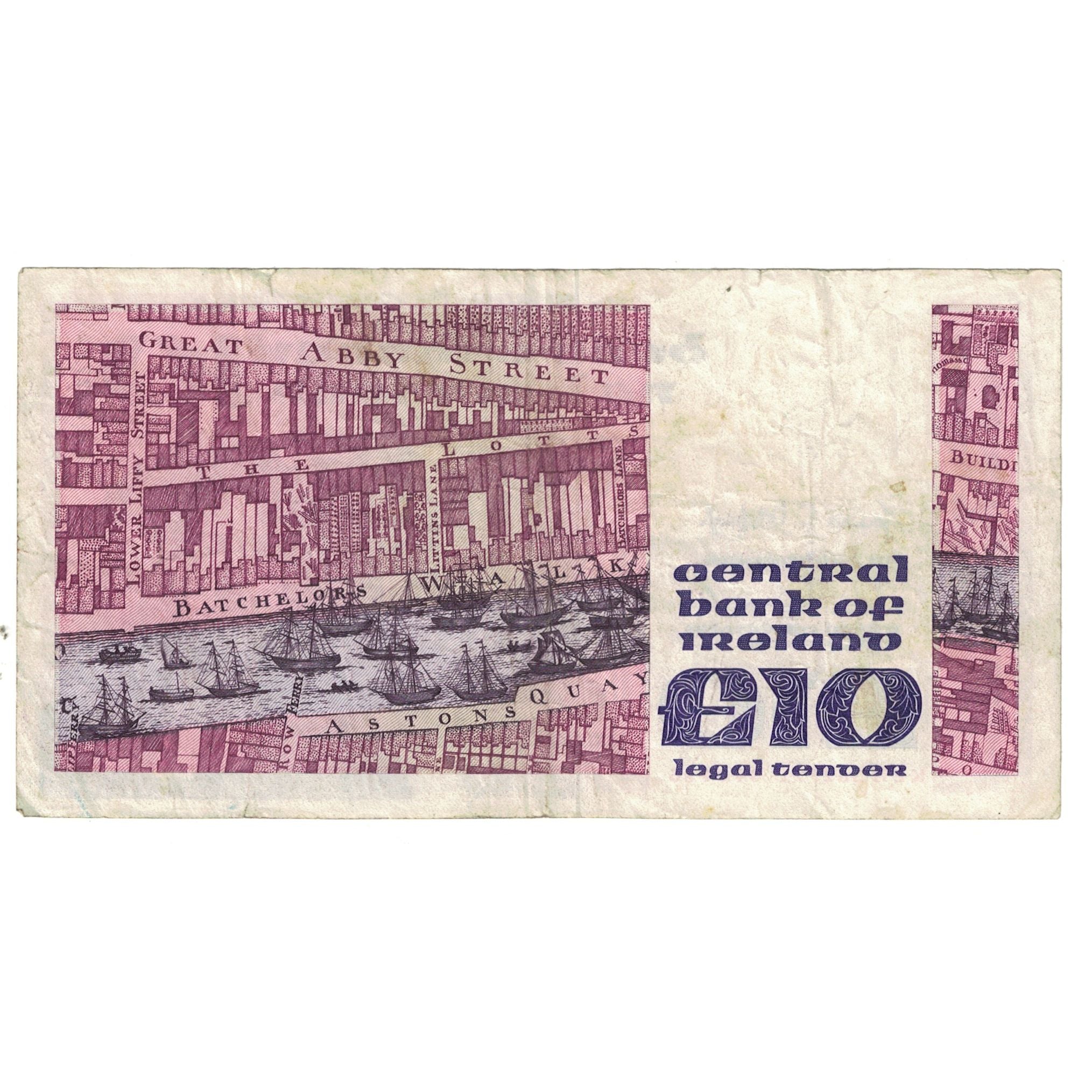 Banconote, Irlanda - Repubblica, 10 Pounds, 1978, 1986-04-04, KM:72a, MB