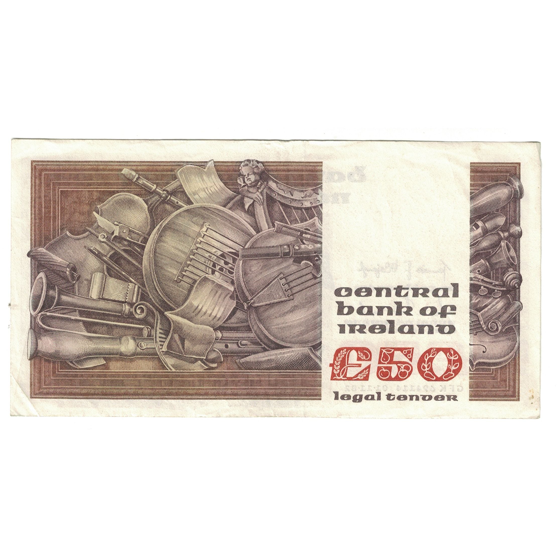 Banconote, Irlanda - Repubblica, 50 Pounds, 1982, 1982-11-01, KM:74a, SPL-