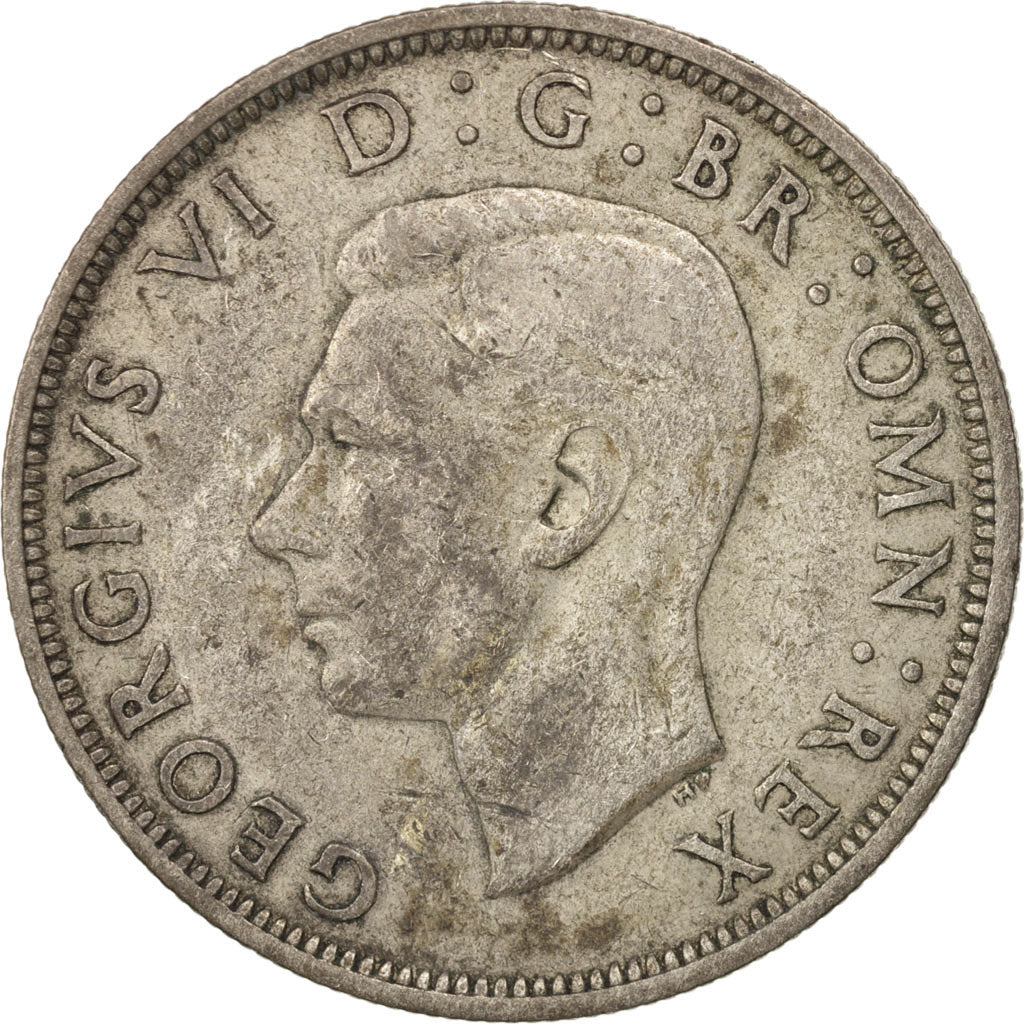 Great Britain, George VI, 1/2 Crown, 1937, EF(40-45), Silver, KM:856