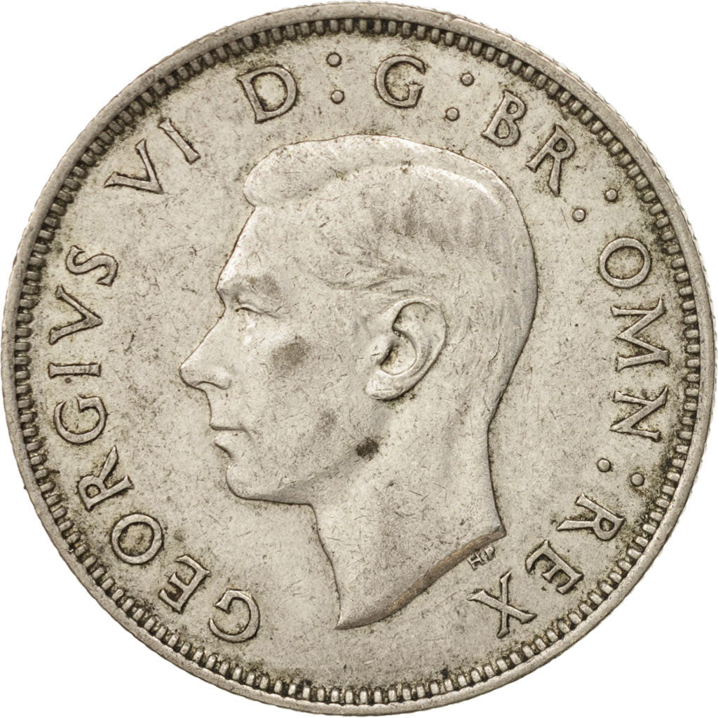 Great Britain, George VI, Florin, Two Shillings, 1943, AU(50-53), Silver, KM:855