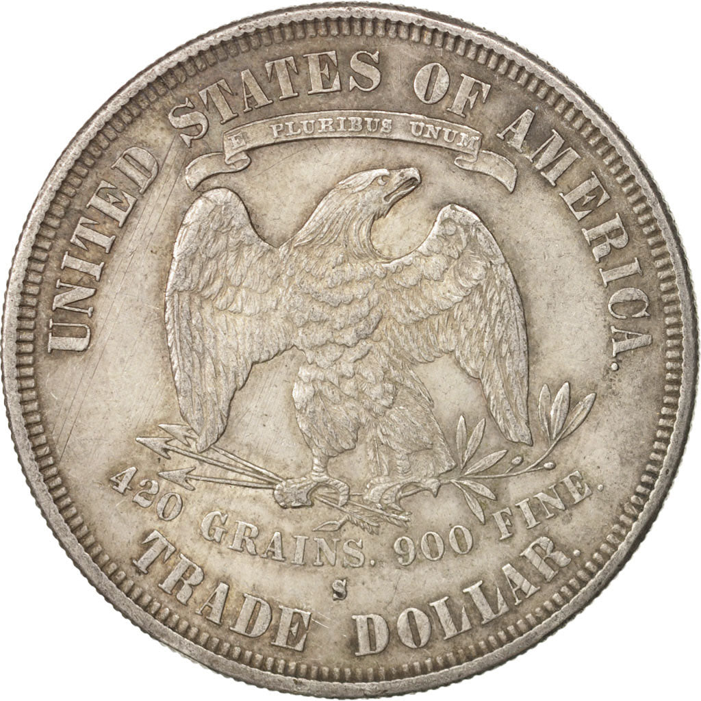 Coin, United States, Trade Dollar, Dollar, 1877, U.S. Mint, San Francisco