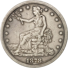 United States, Trade Dollar, Dollar, 1878, San Francisco, EF(40-45), KM 108
