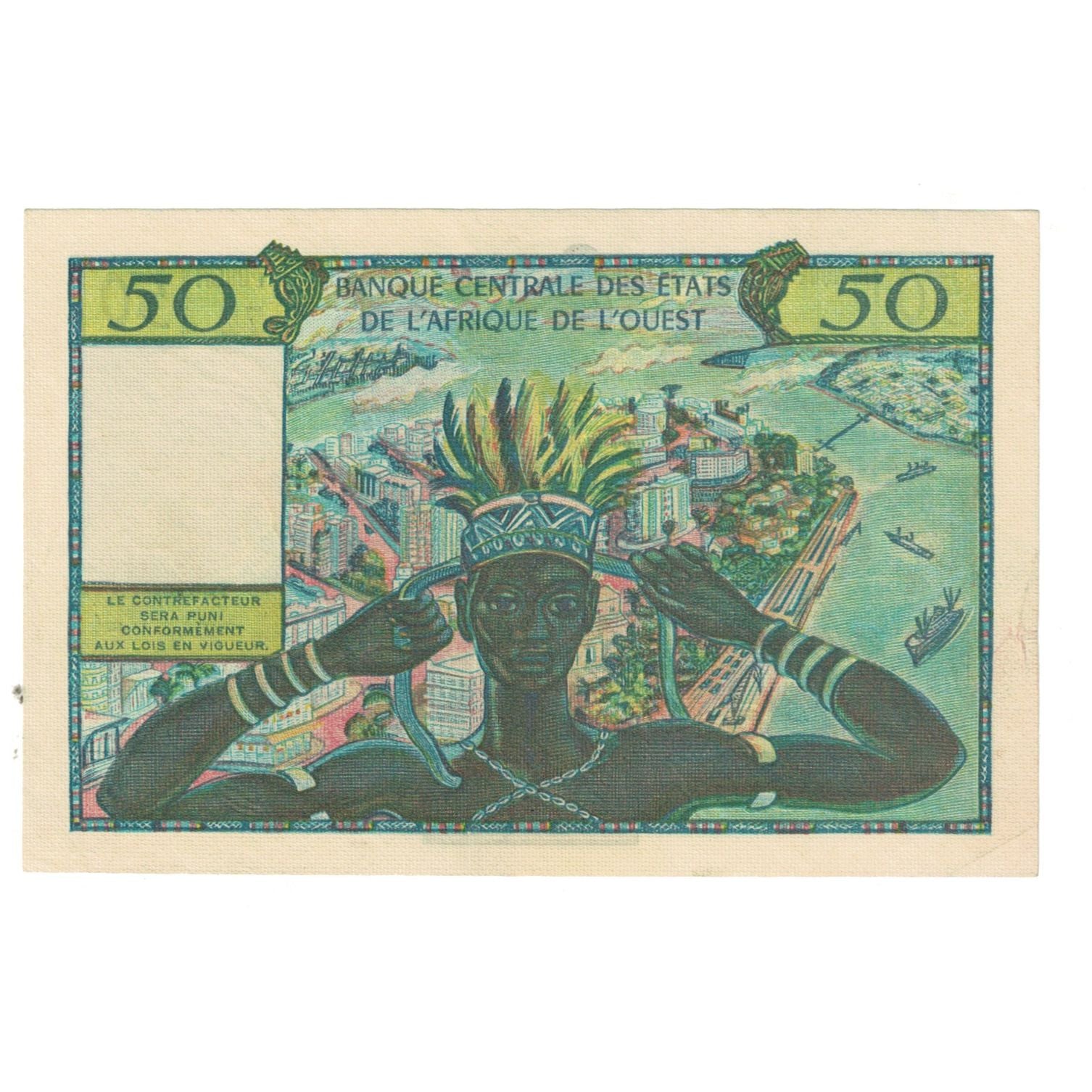 Banknote, French West Africa, 50 Francs, KM:45, EF(40-45)