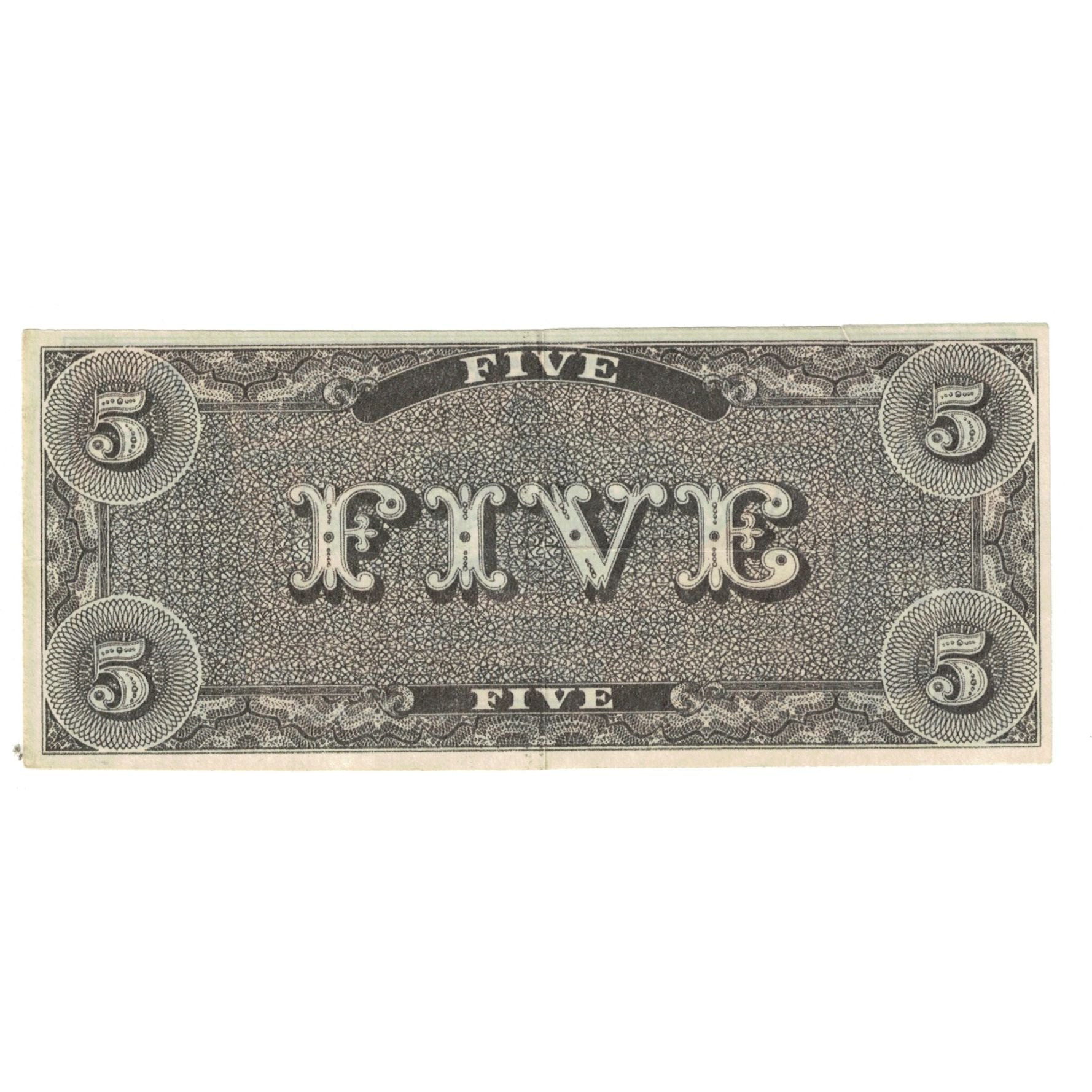 Billete, 5 Dollars, 1864, Estados Confederados de América, 1864-09-02, FAKE, SC
