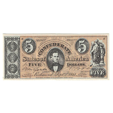 Banconote, Stati Confederati d'America, 5 Dollars, 1861, 1861-09-02, FAKE, SPL