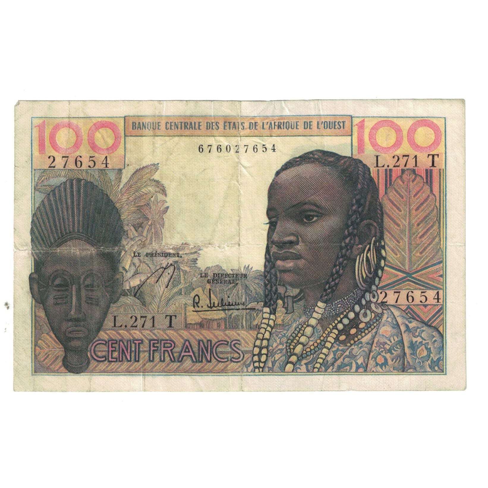 Banknote, French West Africa, 100 Francs, KM:46, VF(30-35)