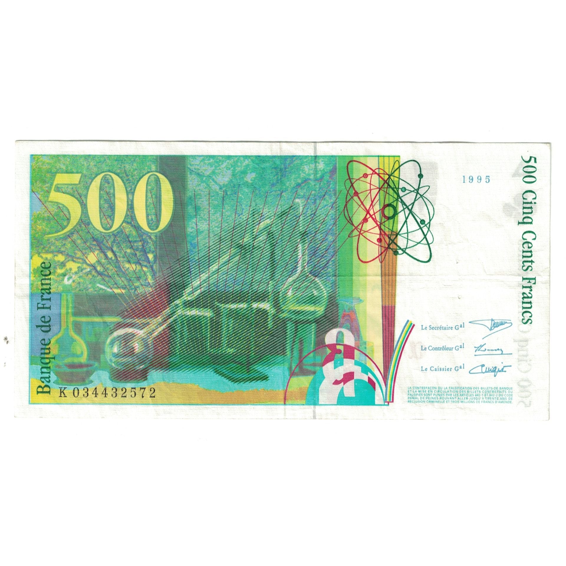 Francia, 500 Francs, Pierre et Marie Curie, 1995, K034432572, MBC+