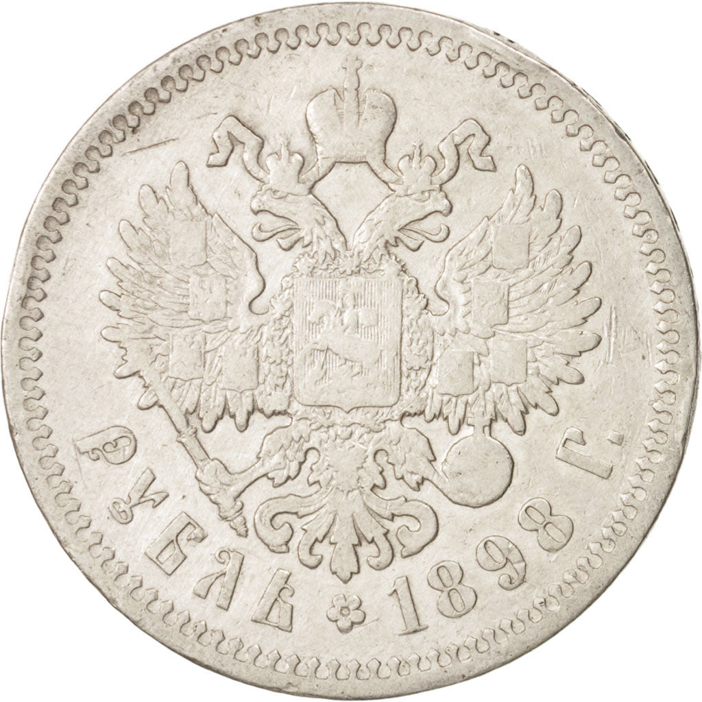 Russia, Nicholas II, Rouble, 1898, St. Petersburg, VF(20-25), Silver, KM:59.3