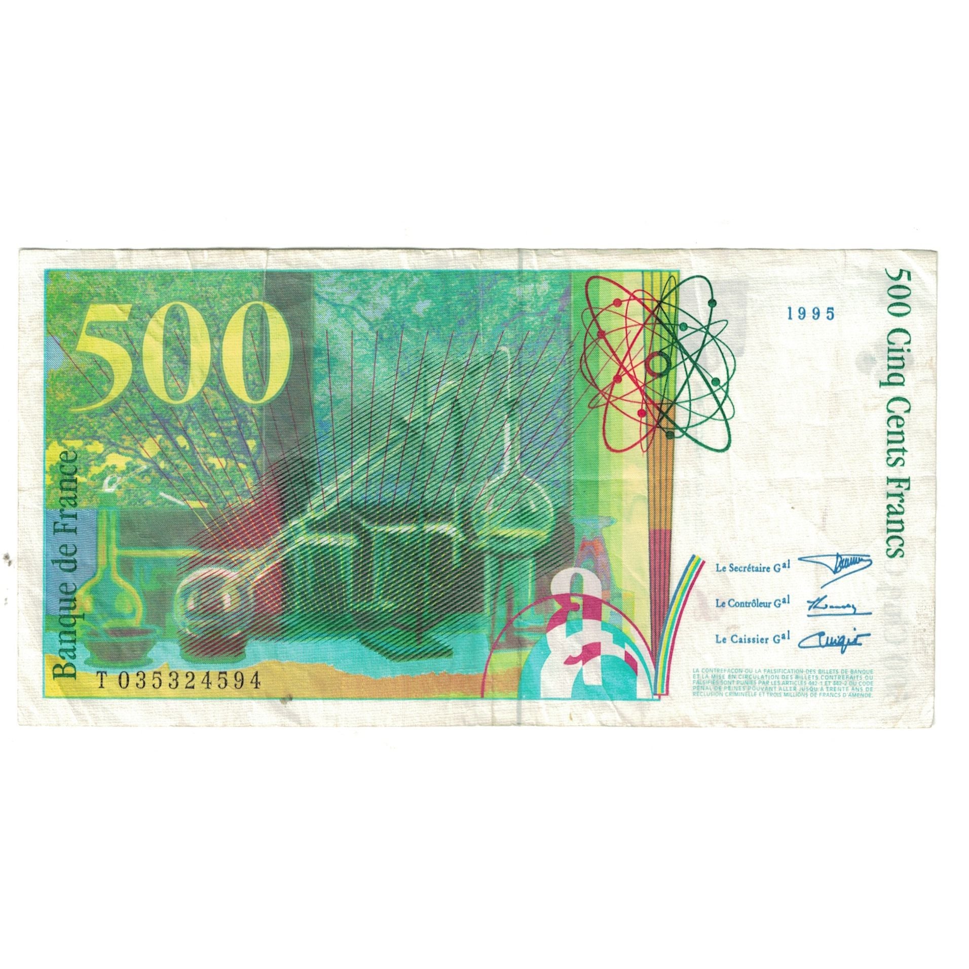 Frankreich, 500 Francs, Pierre et Marie Curie, 1995, T035324594, SS