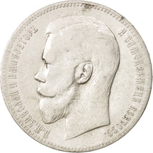 Russia, Nicholas II, Rouble, 1898, St. Petersburg, VF(30-35), Silver, KM:59.3