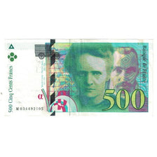 France, 500 Francs, Pierre et Marie Curie, 1995, M034492105, SUP, Fayette:76.2