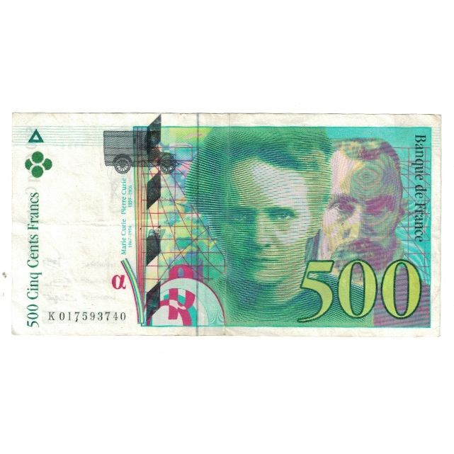Frankrijk, 500 Francs, Pierre et Marie Curie, 1994, K017593740, TB+