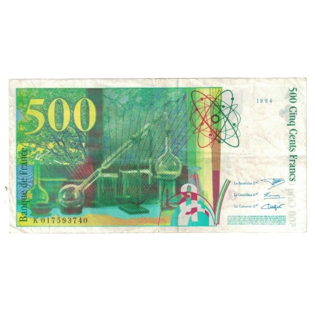 Frankrijk, 500 Francs, Pierre et Marie Curie, 1994, K017593740, TB+