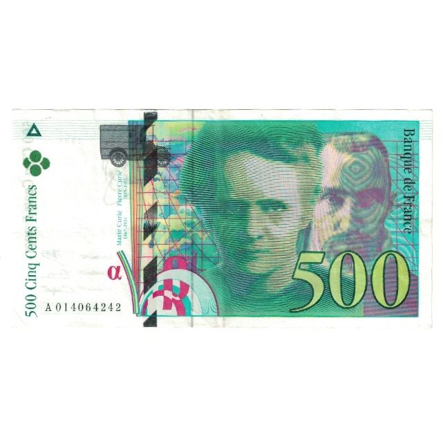 France, 500 Francs, Pierre et Marie Curie, 1994, A014064242, EF(40-45)