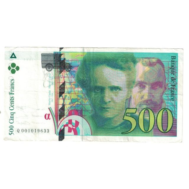 Frankrijk, 500 Francs, Pierre et Marie Curie, 1994, Q001019633, TTB