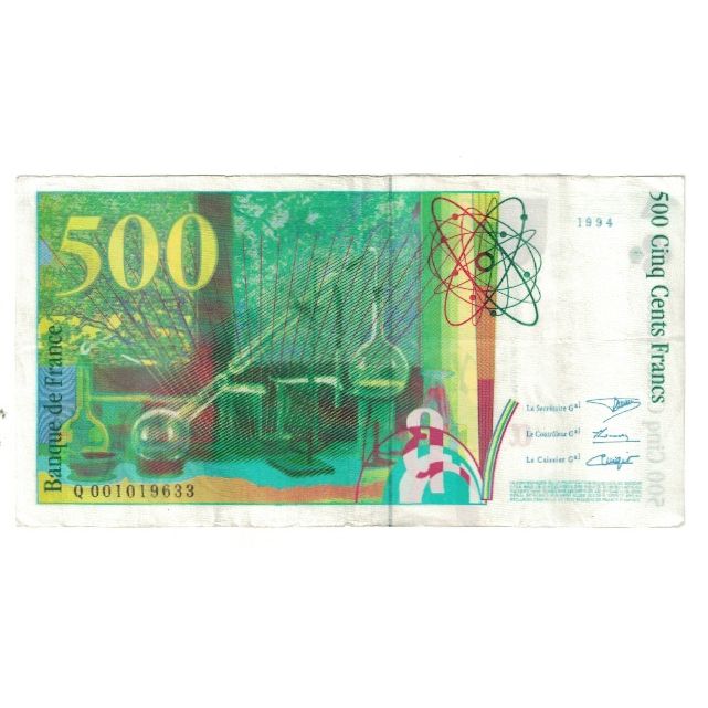 Frankrijk, 500 Francs, Pierre et Marie Curie, 1994, Q001019633, TTB
