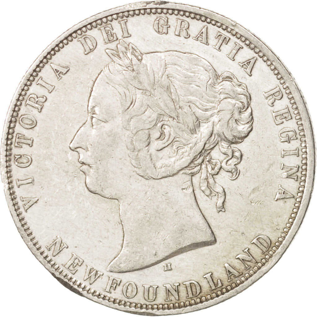 NEWFOUNDLAND, 50 Cents, 1872, Heaton, EF(40-45), Silver, KM:6