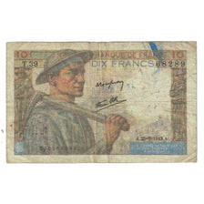 Frankrijk, 10 Francs, Mineur, 1943, T39, B, Fayette:8.8, KM:99e