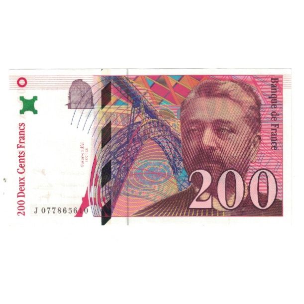 France, 200 Francs, Eiffel, 1999, J077865610, UNC(63), Fayette:75.05, KM:159c
