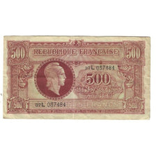 Francia, 500 Francs, Marianne, 1945, 37L037484, BC+, Fayette:VF11.01, KM:106