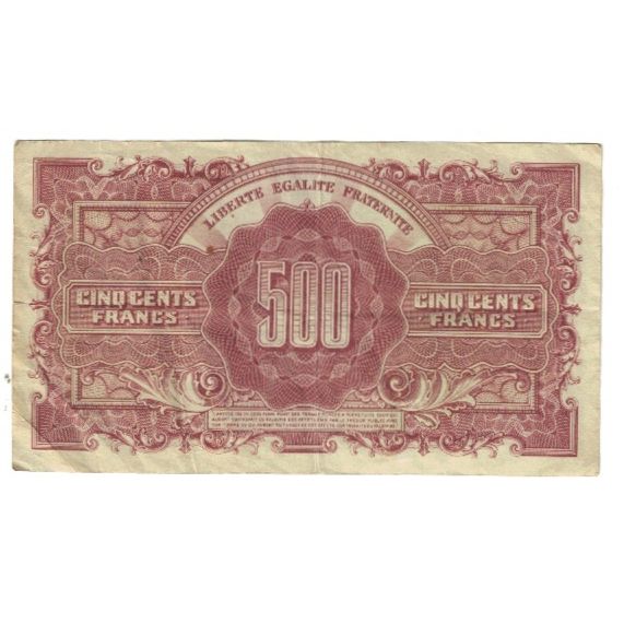 Francja, 500 Francs, Marianne, 1945, 37L037484, VF(30-35), Fayette:VF11.01