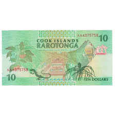 Geldschein, Cookinseln, 10 Dollars, KM:8a, UNZ