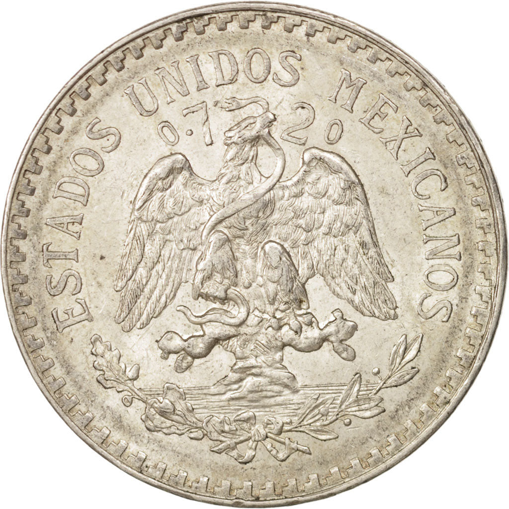 Mexico, Peso, 1926, Mexico City, AU(55-58), Silver, KM:455