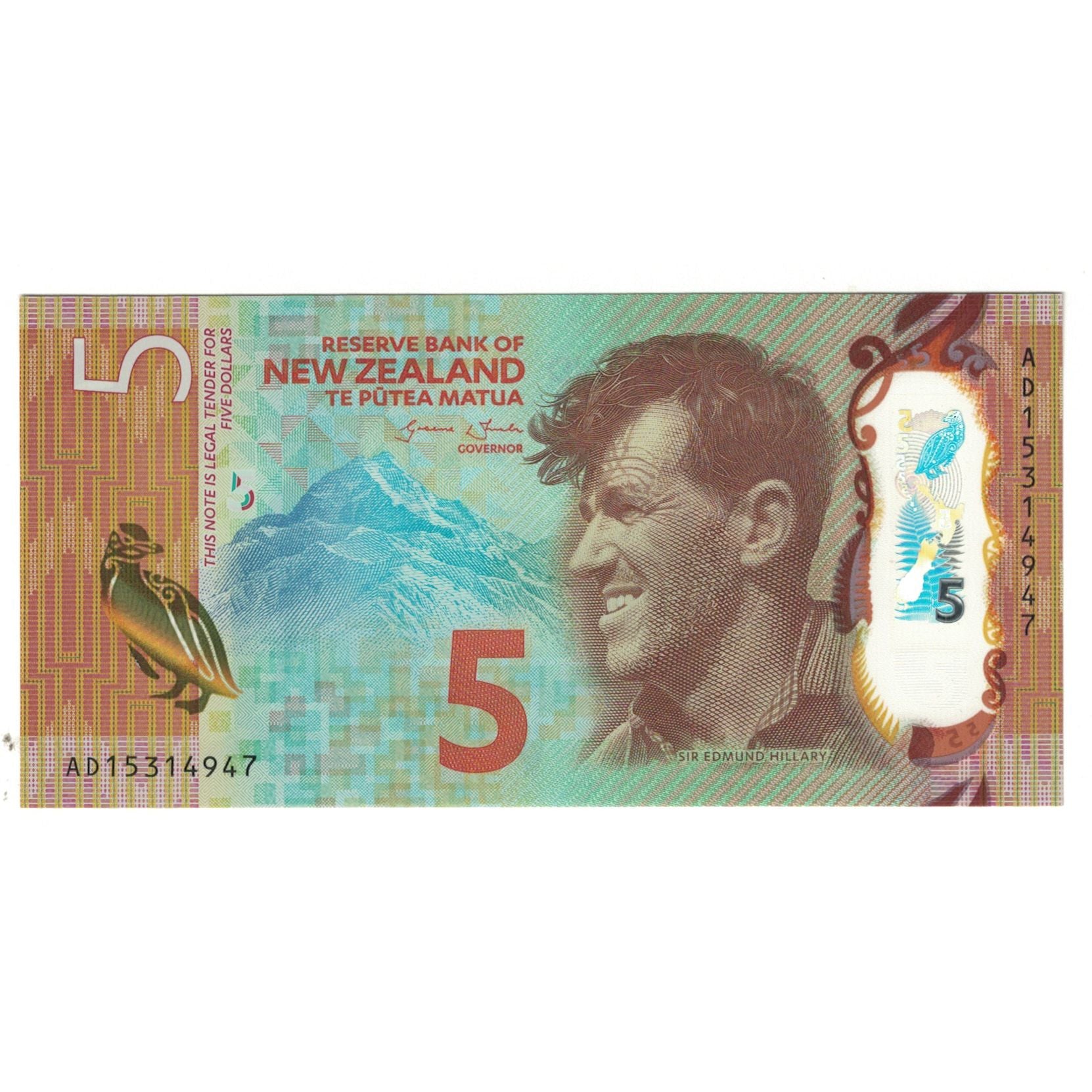 Banconote, Nuova Zelanda, 5 Dollars, FDS