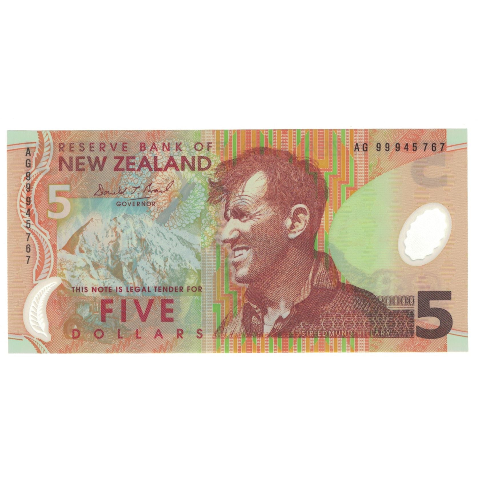 Biljet, Nieuw Zeeland, 5 Dollars, KM:185b, NIEUW
